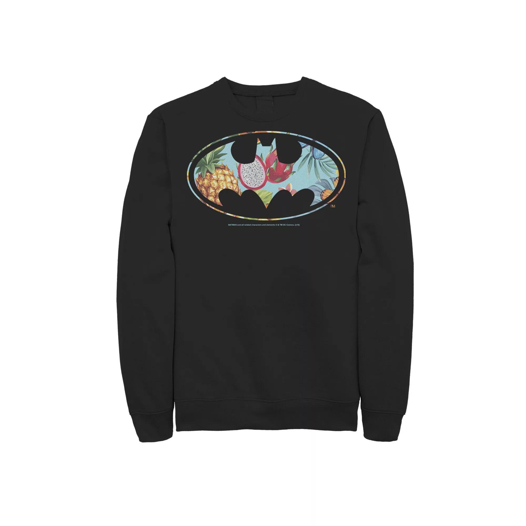 Men's DC Comics Batman Dragon Fruit Logo Sweatshirt, Size: Medium, Black Product Image
