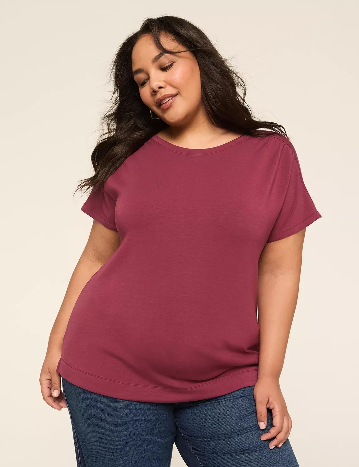 Journey Dolman-Sleeve Shirred-Shoulder Top Product Image