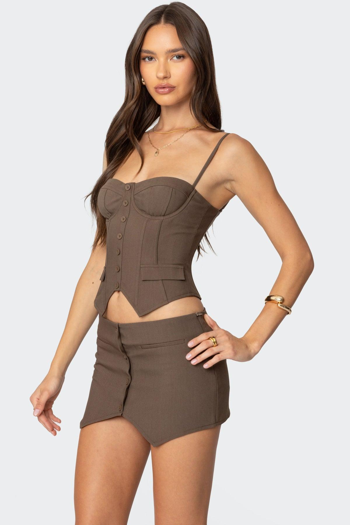 Ellis Buttoned Up Mini Skort Product Image