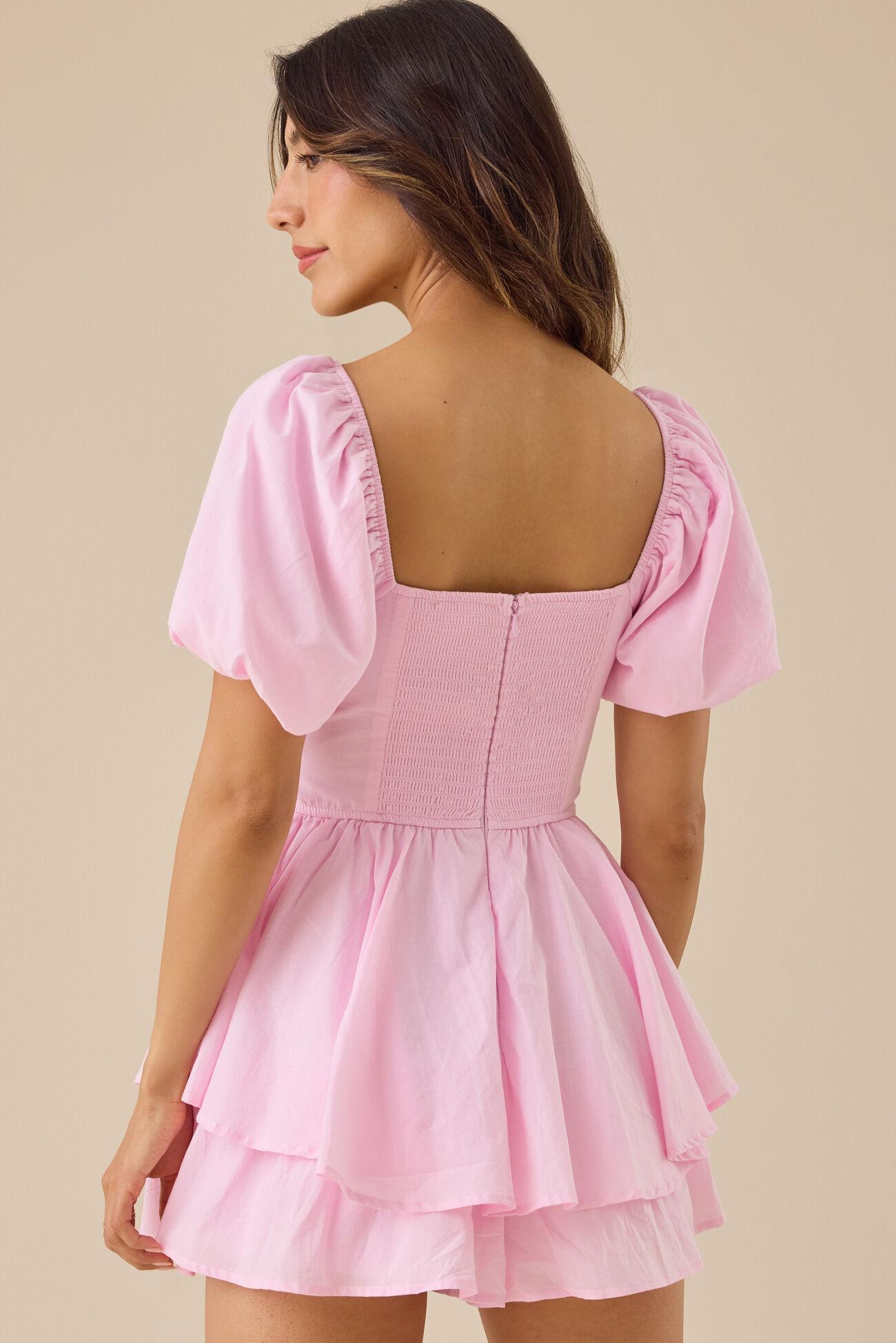 Melanie Puff Sleeve Romper Product Image