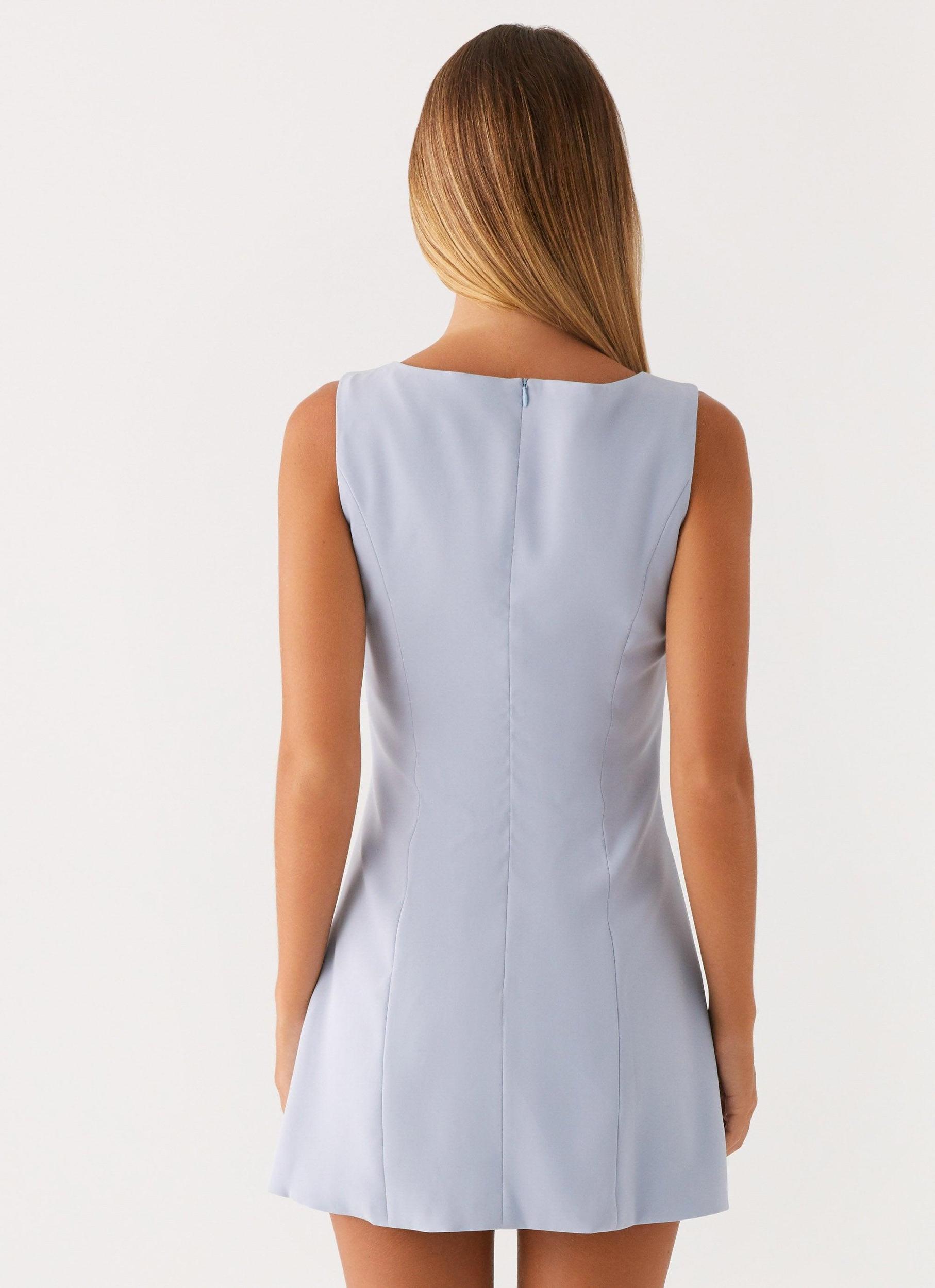 Lucky Charm Mini Dress - Blue Product Image
