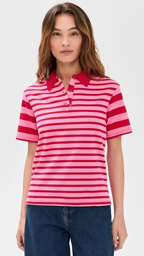 English Factory Stripe Short Sleeve Knit Top | Shopbop Product Image