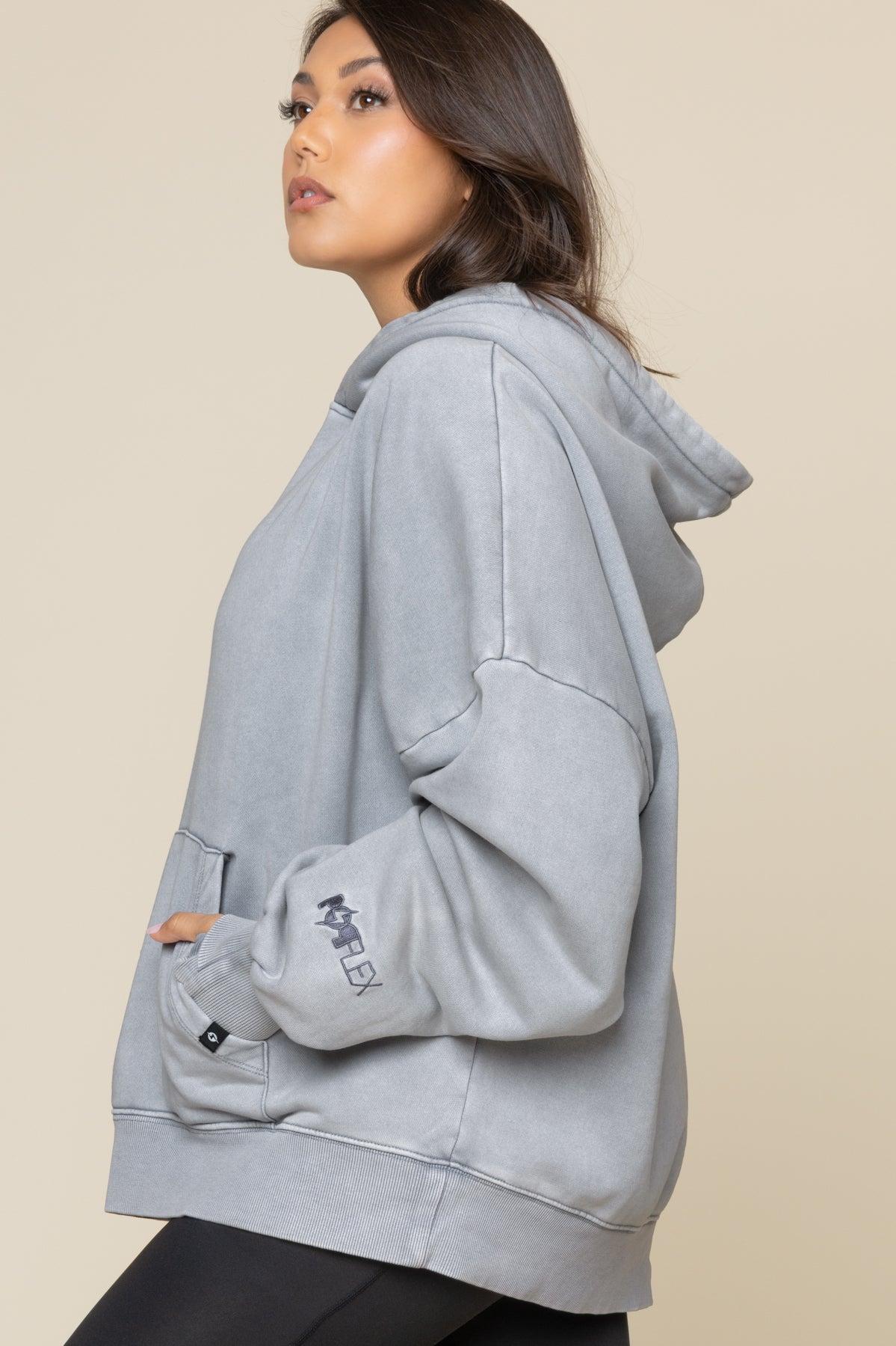 Boxy Boyfriend Hoodie - Vintage Blue Mist Product Image