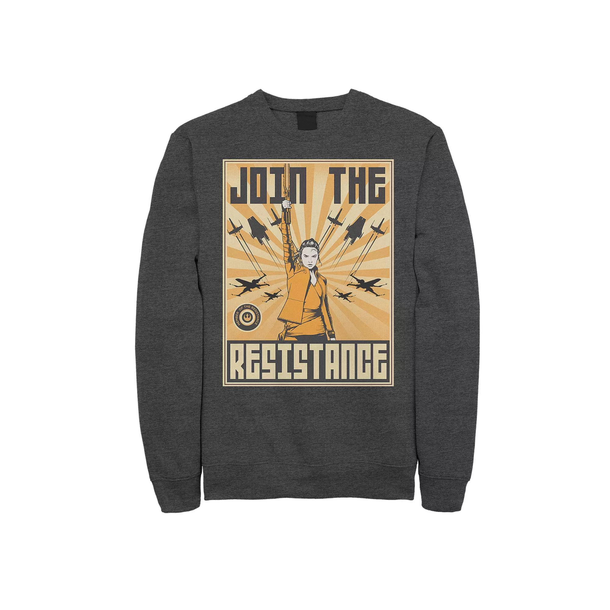 Mens Star Wars Join The Resistance Sweatshirt Grey Heather Product Image