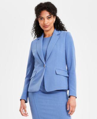 Kasper Womens One Button Notched Collar Blazer Product Image