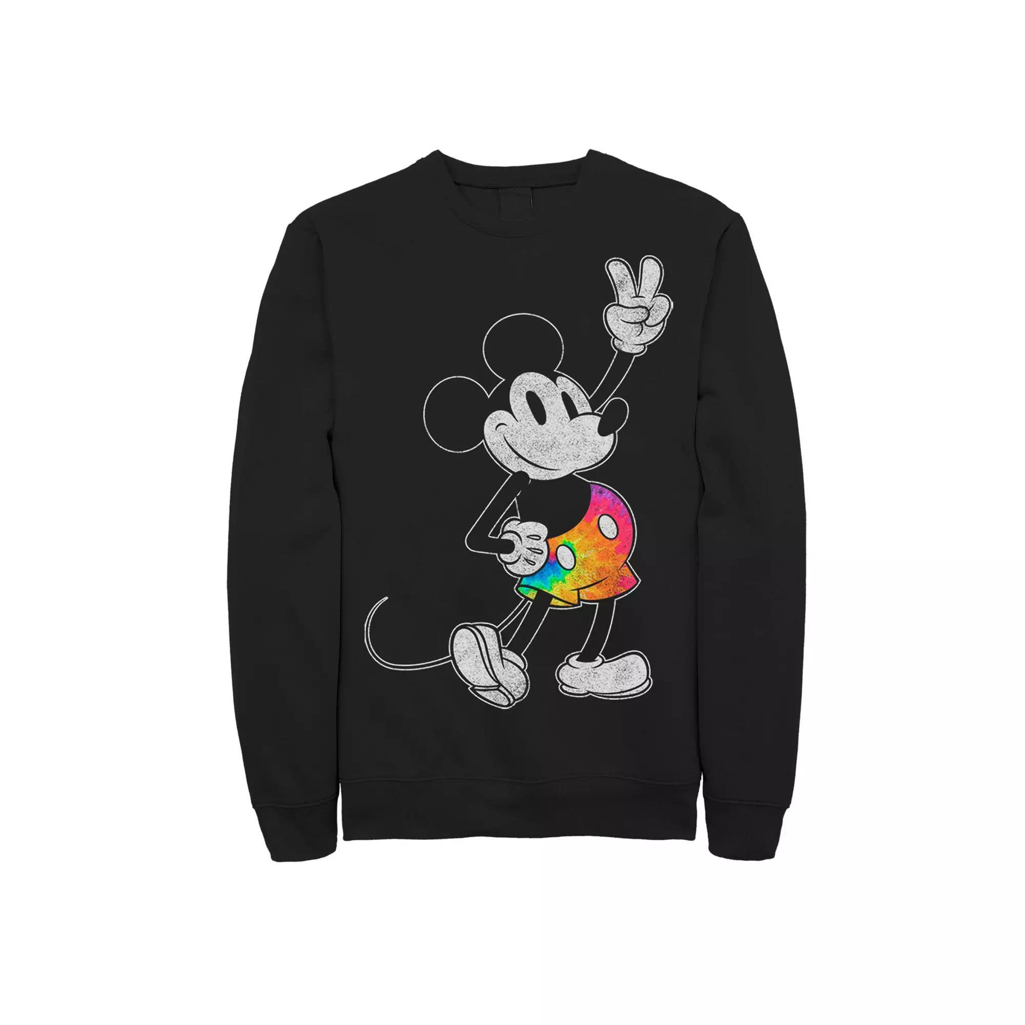 Disney's Big & Tall Mickey & Friends Mickey Mouse Tie Dye Pants Portrait Fleece, Men's, Size: 5XB, Black Product Image