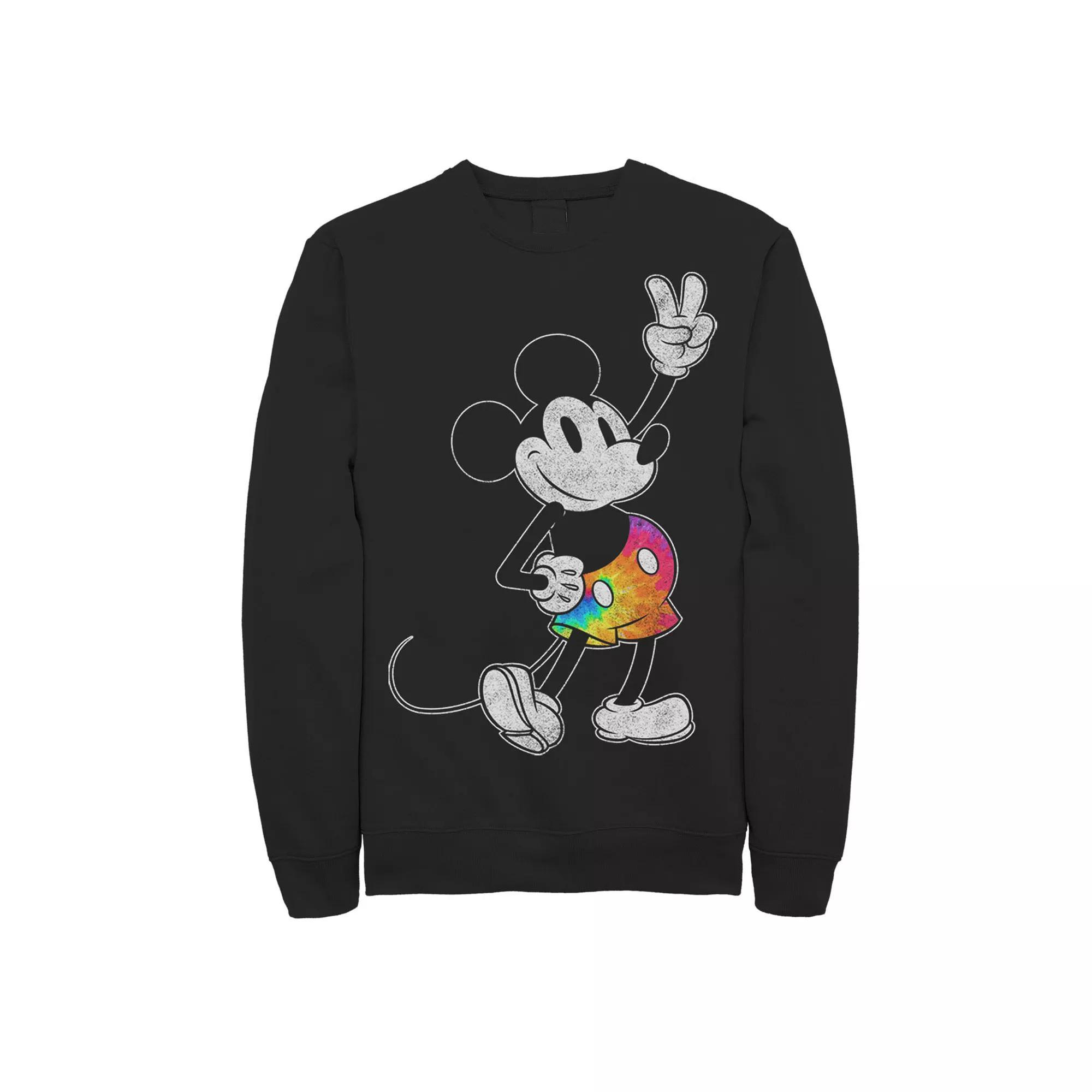 Disney's Big & Tall Mickey & Friends Mickey Mouse Tie Dye Pants Portrait Fleece, Men's, Size: 5XB, Black Product Image