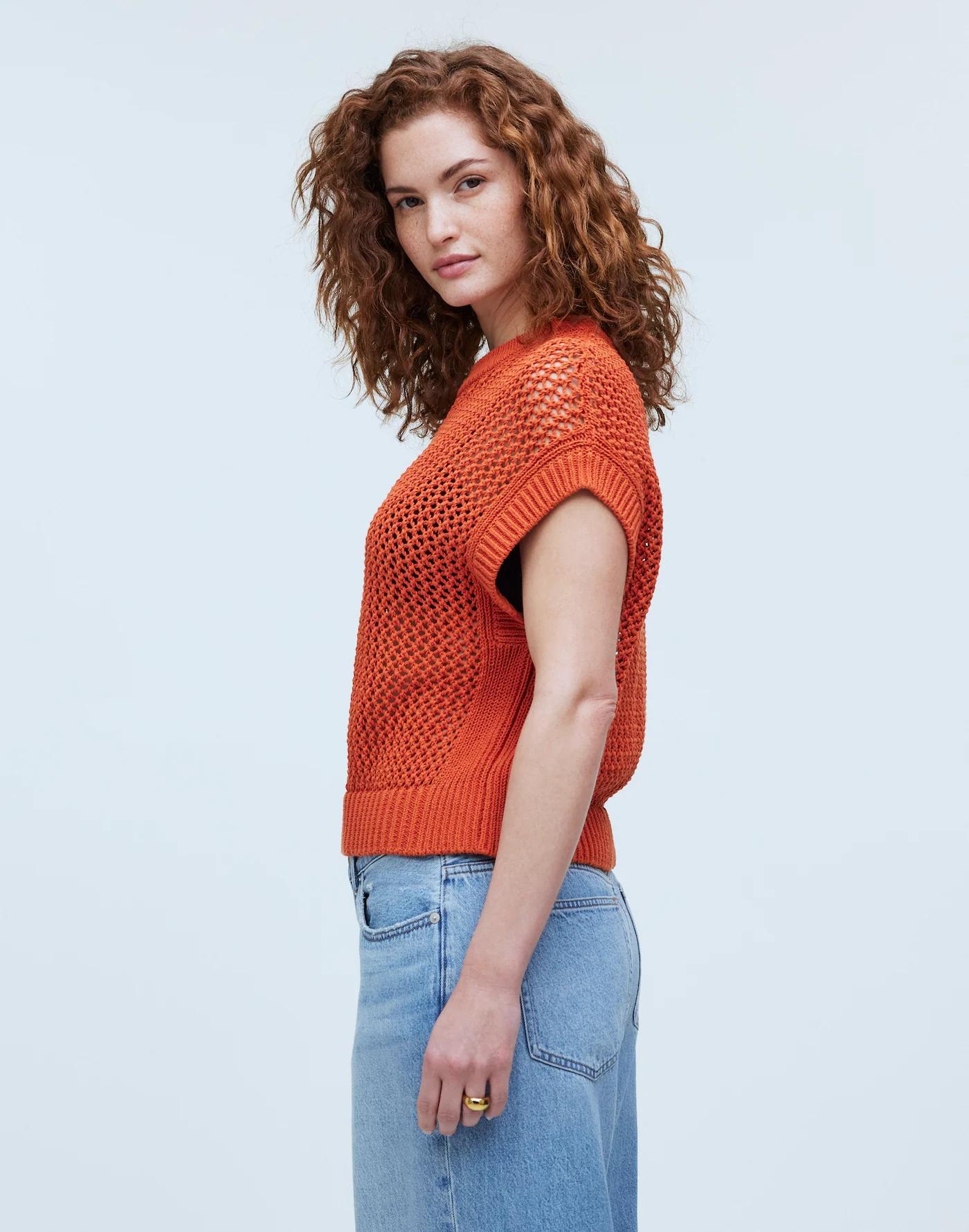 Open-Stitch Sweater Tee Product Image