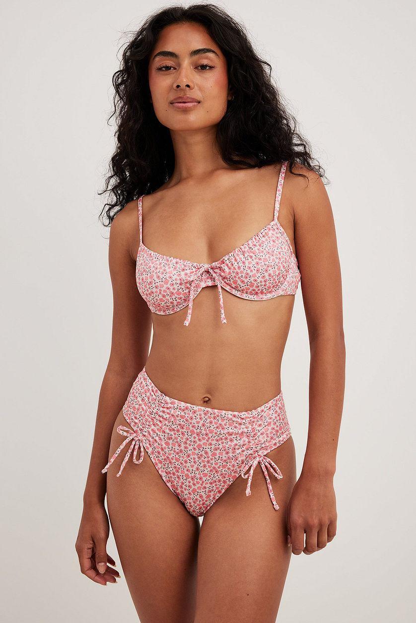 Drawstring Detail High Cut Bikini Panty Product Image