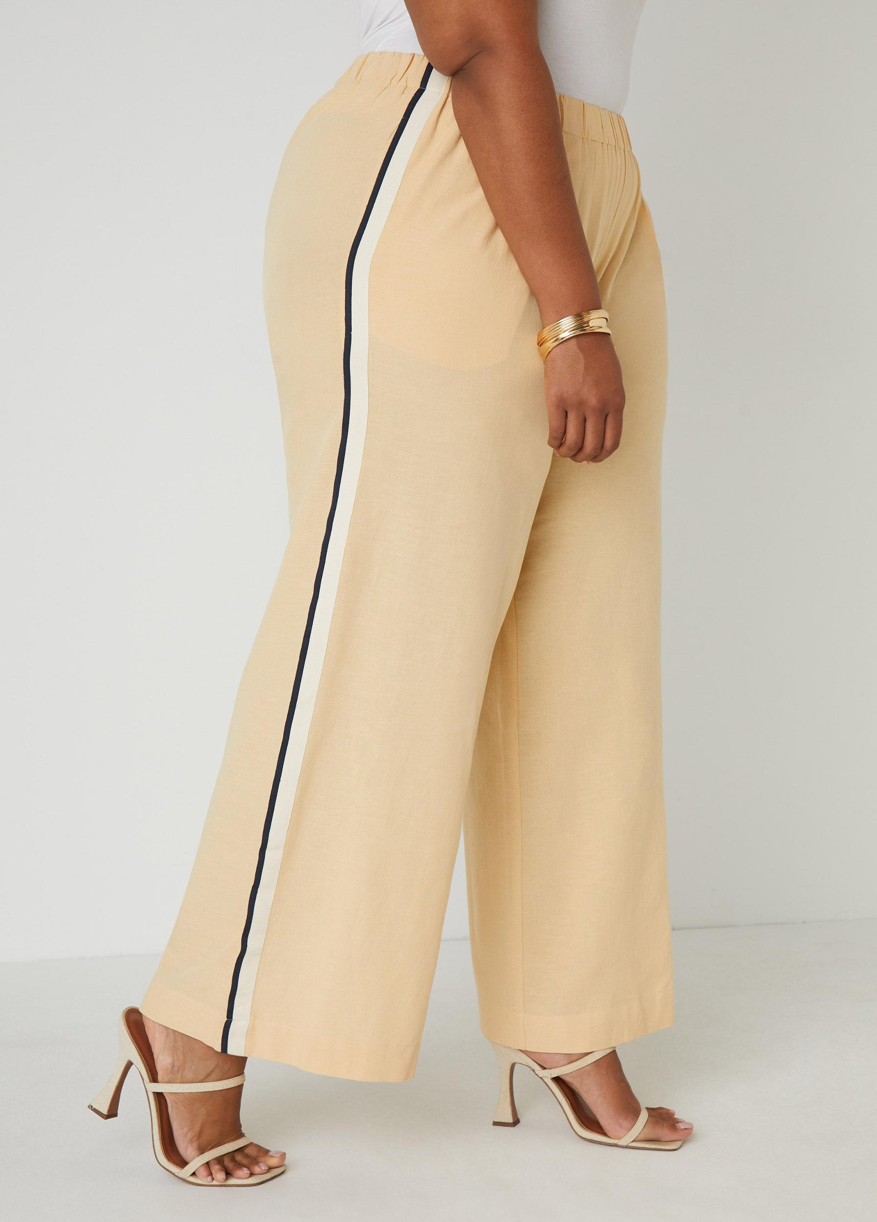 Cotton And Linen Blend Pants Product Image
