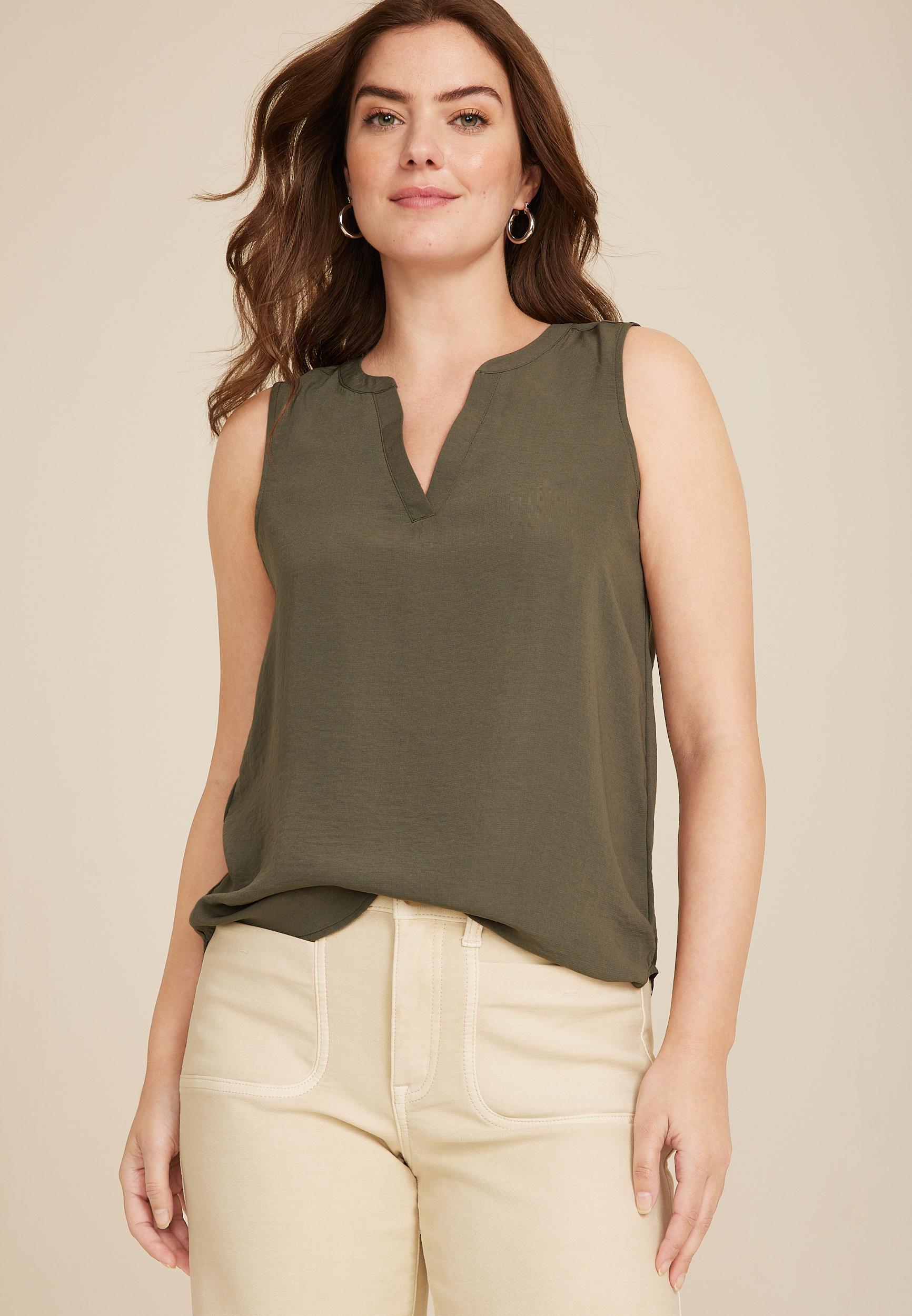 Maurices Womens Small Size Atwood Tank Top Blue Product Image