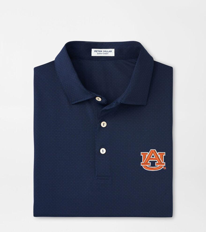 Peter Millar Mens Auburn Tesseract Performance Jersey Polo | Color: Navy | Size: S Product Image