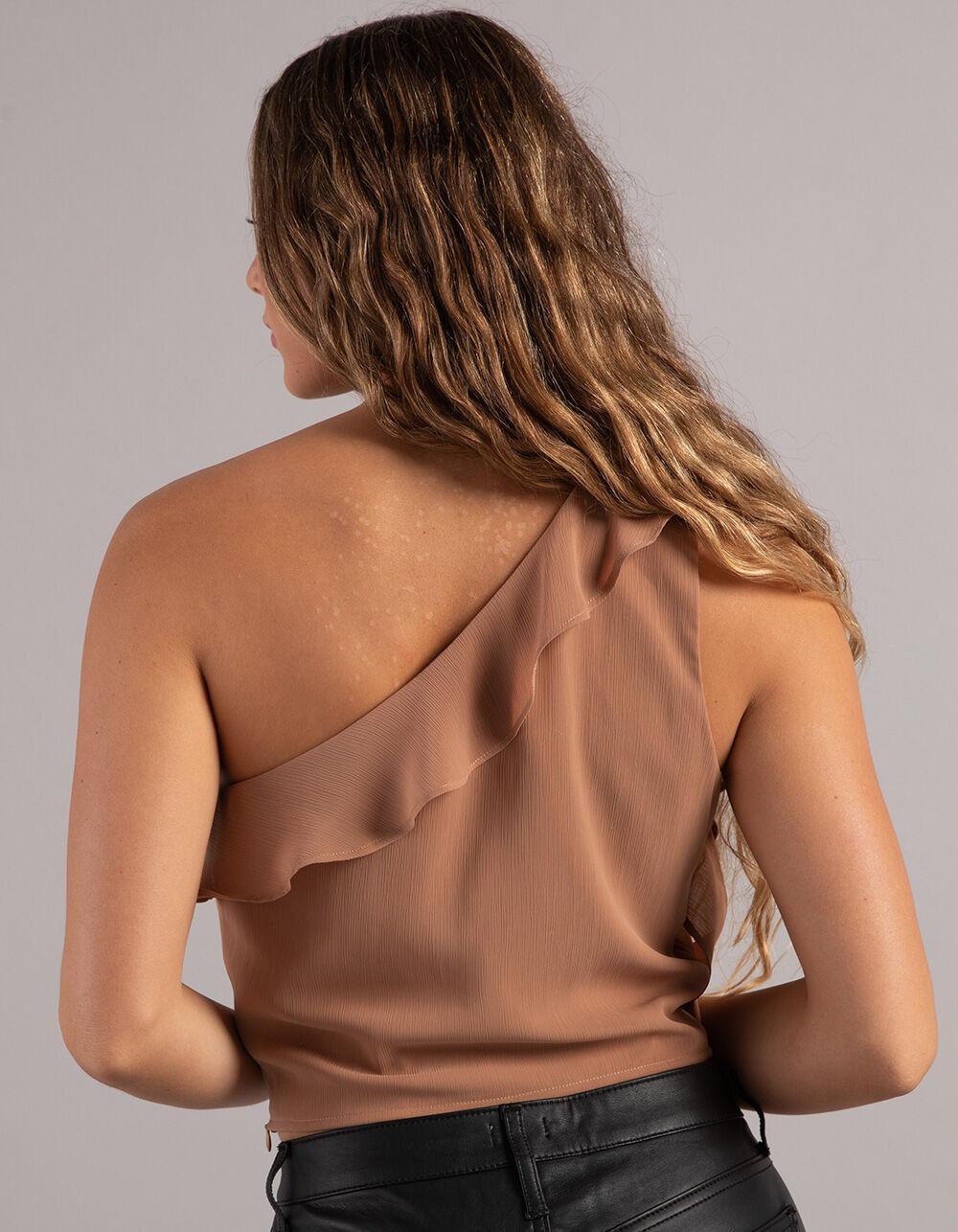 WEST OF MELROSE One Shoulder Rosette Top Product Image