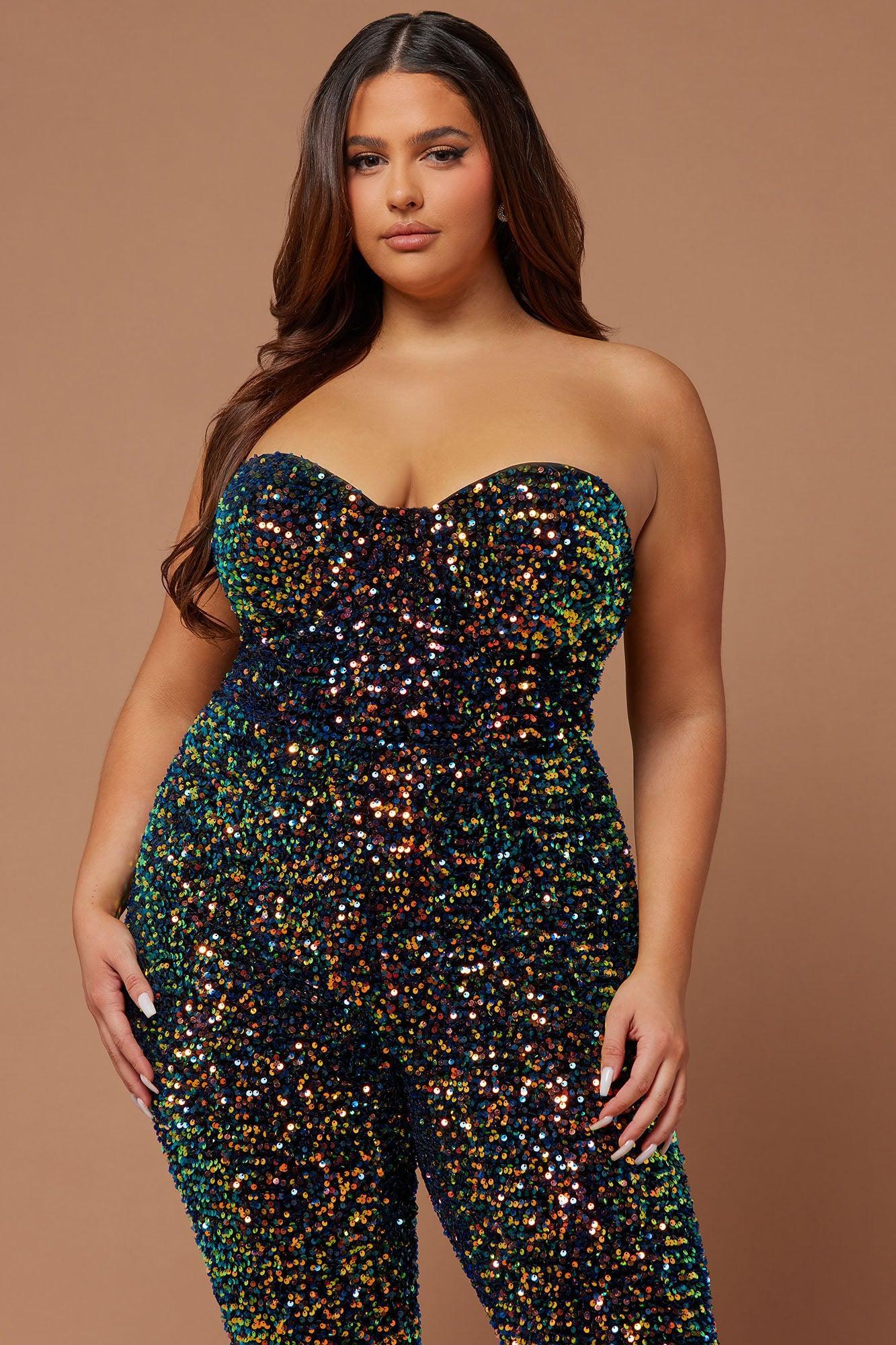 Isabeli Sequin Jumpsuit - Multi Color Product Image
