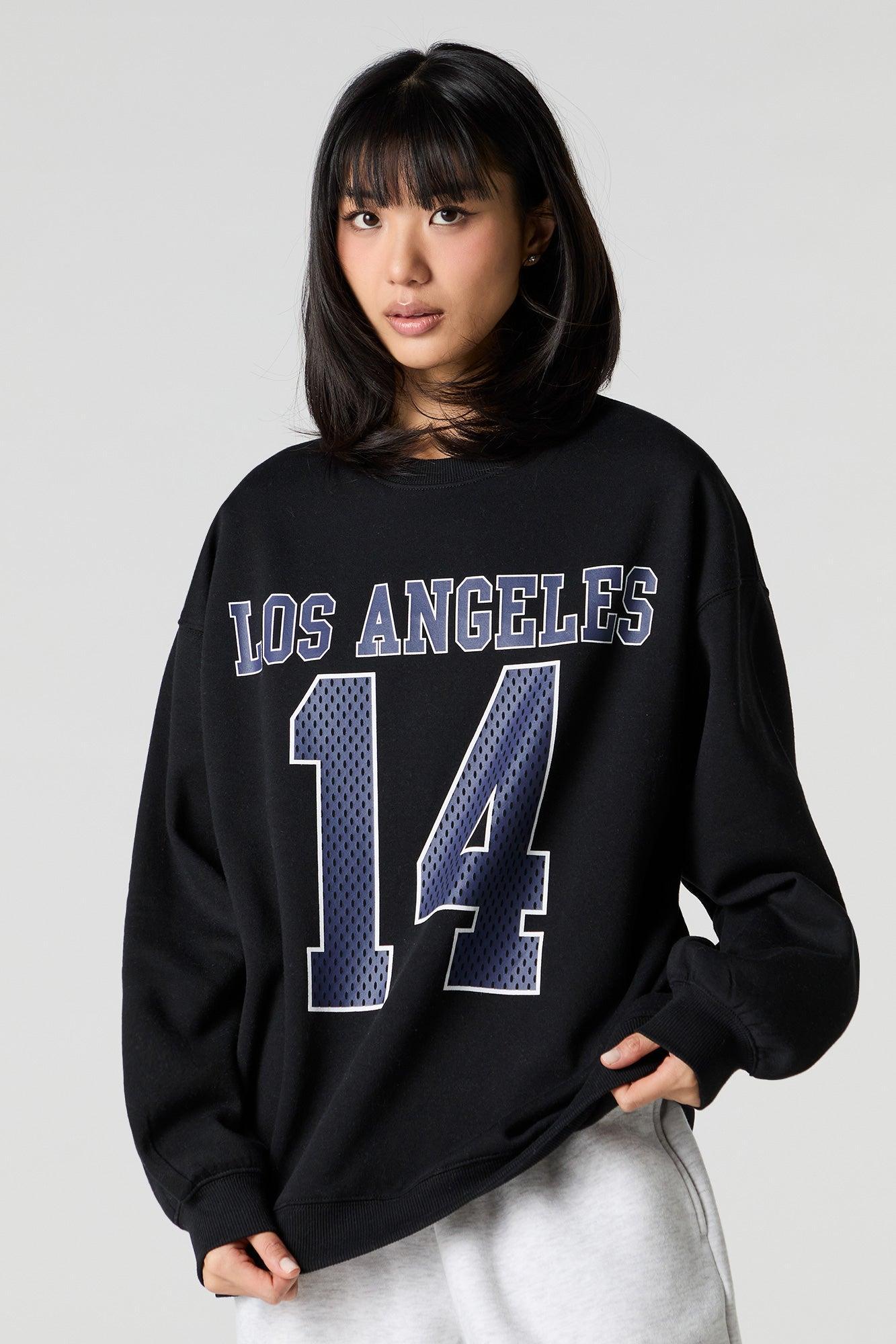 Oversized Graphic Fleece Sweatshirt Female Product Image