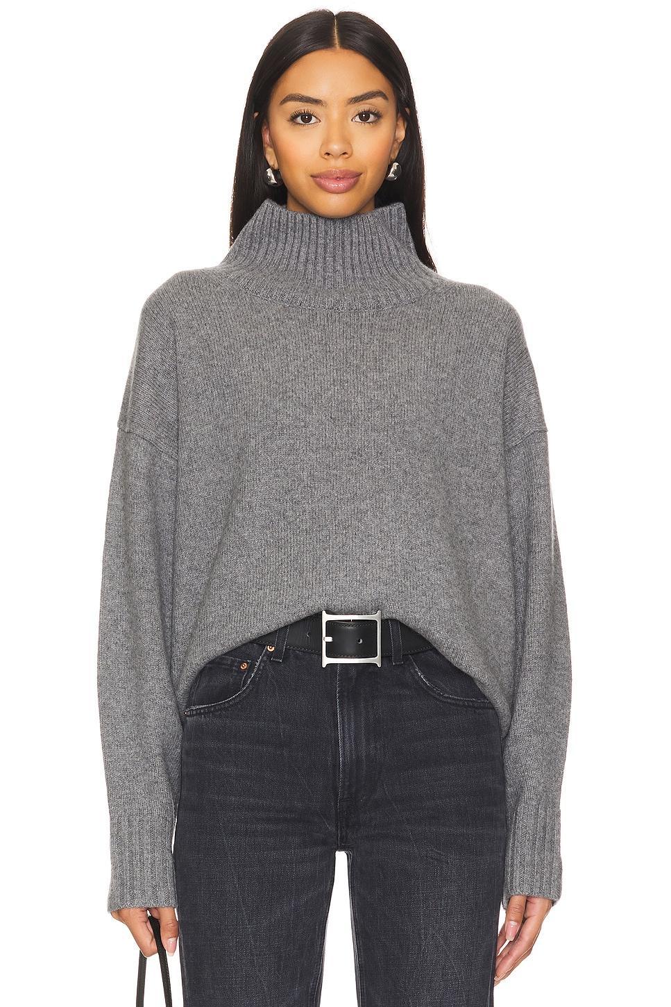 Cashmere Blend Standneck Sweater White + Warren Product Image