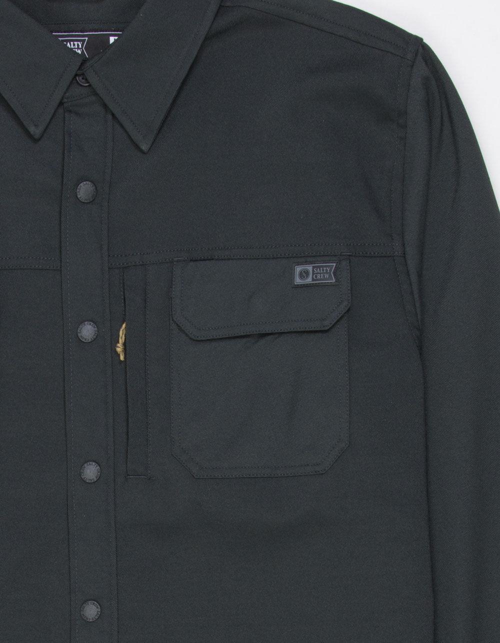 SALTY CREW Fathom Tech Mens Flannel - BLK/BLK Product Image