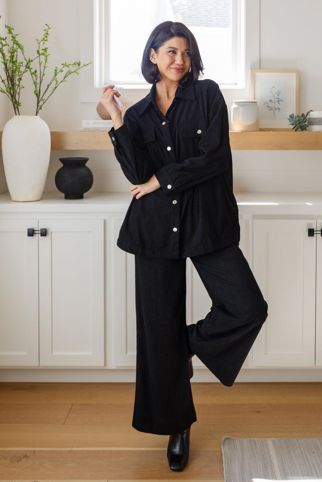 Just a Flirt Pleated Skirt in Black Product Image