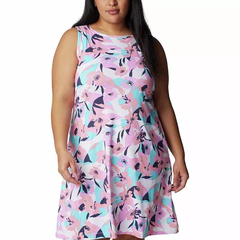 Plus Size Columbia Chill River Print UPF 50 Moisture-Wicking Active Dress, Women's, Size: 1XL, Pink Pasteled Product Image