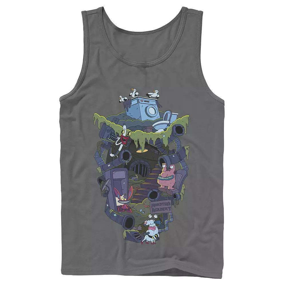 Mens Jurassic Park T-Rex Red Safari Collage Tank Top, Mens Athletic Grey Product Image