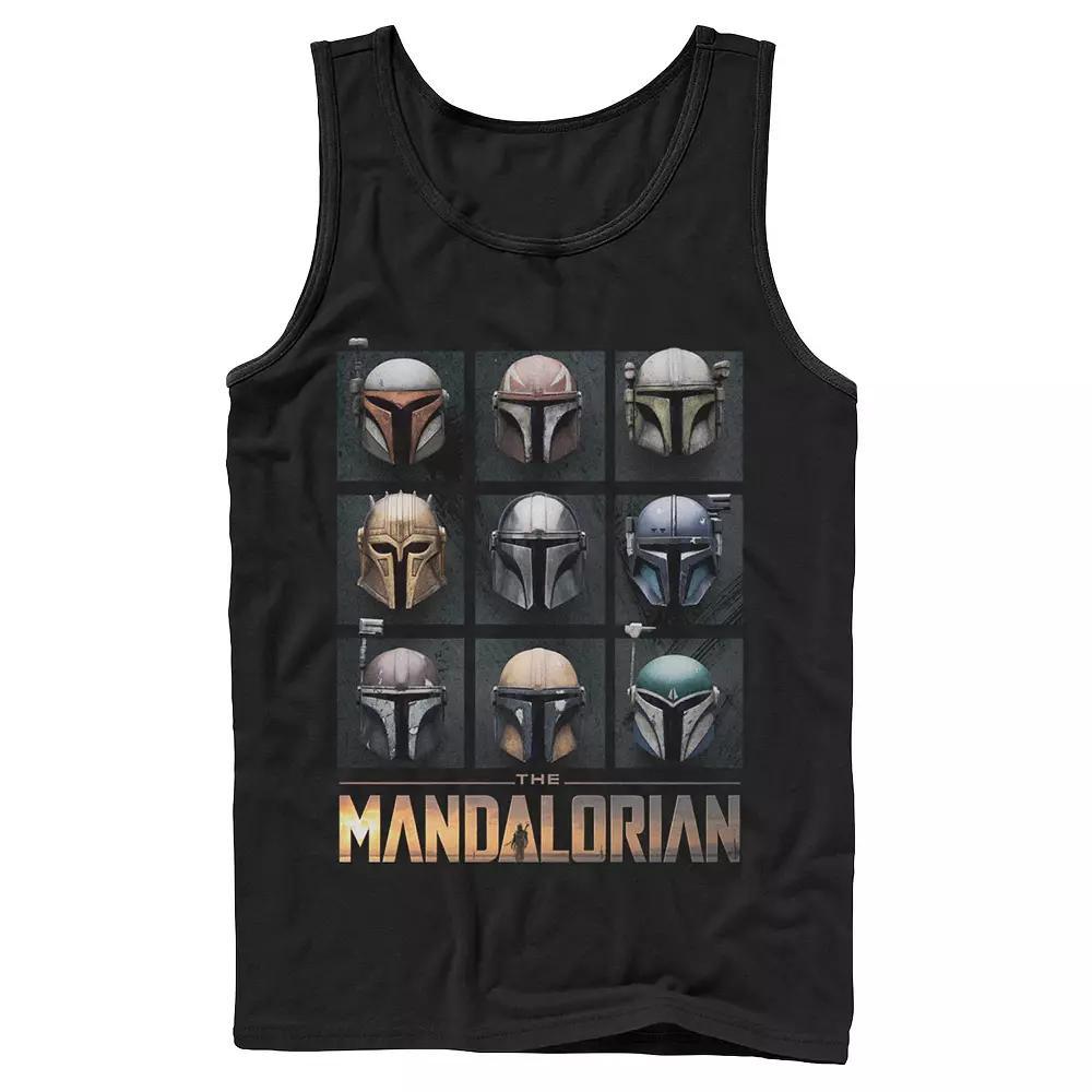 Men's Star Wars The Mandalorian Helmet Box Up Tank Top, Size: Large, Black Product Image