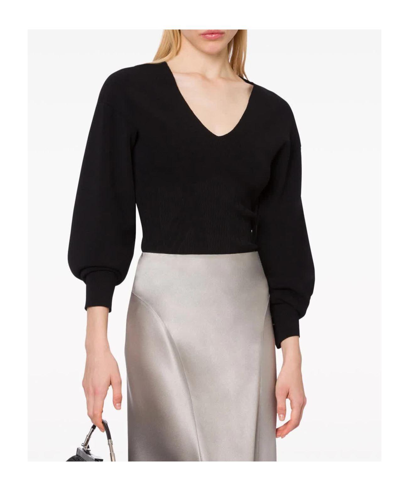 ALBERTA FERRETTI V-neck Sweater In Black Product Image