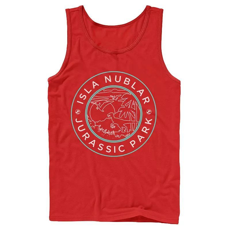 Men's Jurassic World Distressed Raptor Battle Tank Top, Size: XL, Grey Product Image