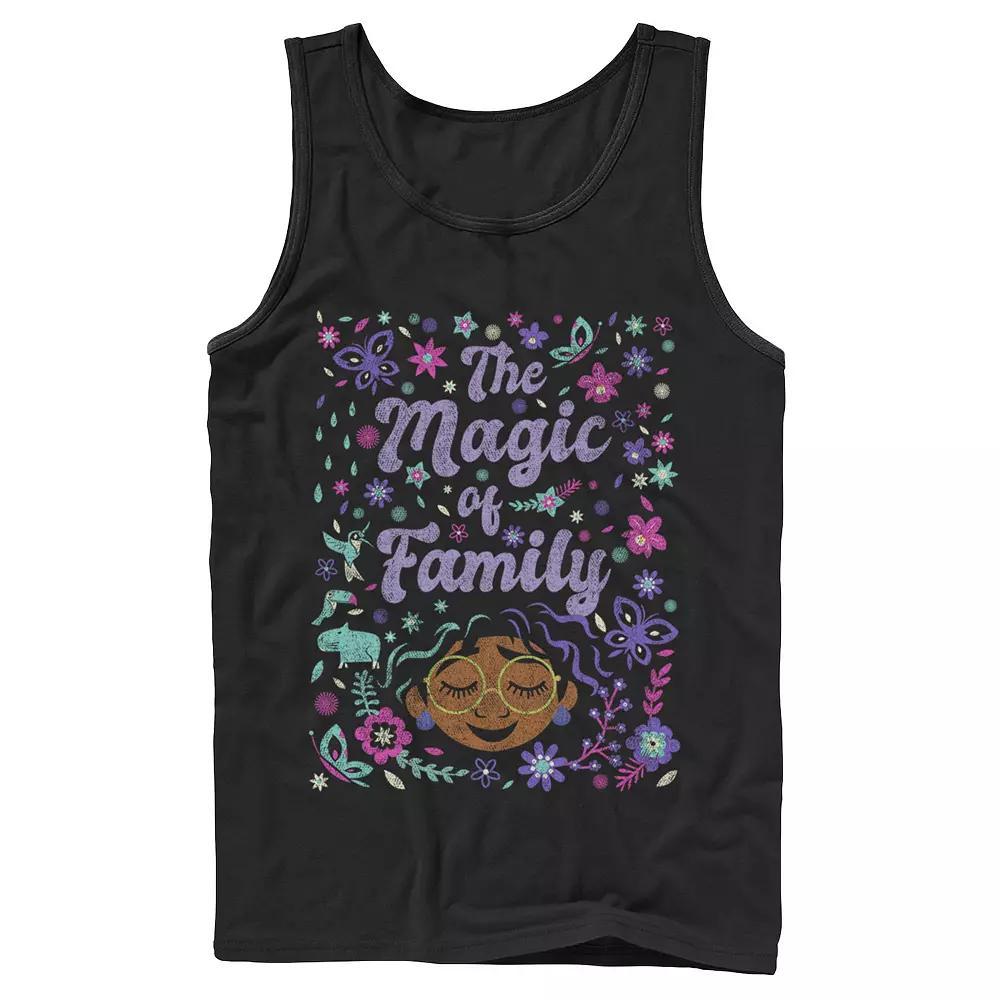 Disney's Encanto Men's The Magic Of Family Collage Poster Tank Top, Size: Large, Black Product Image