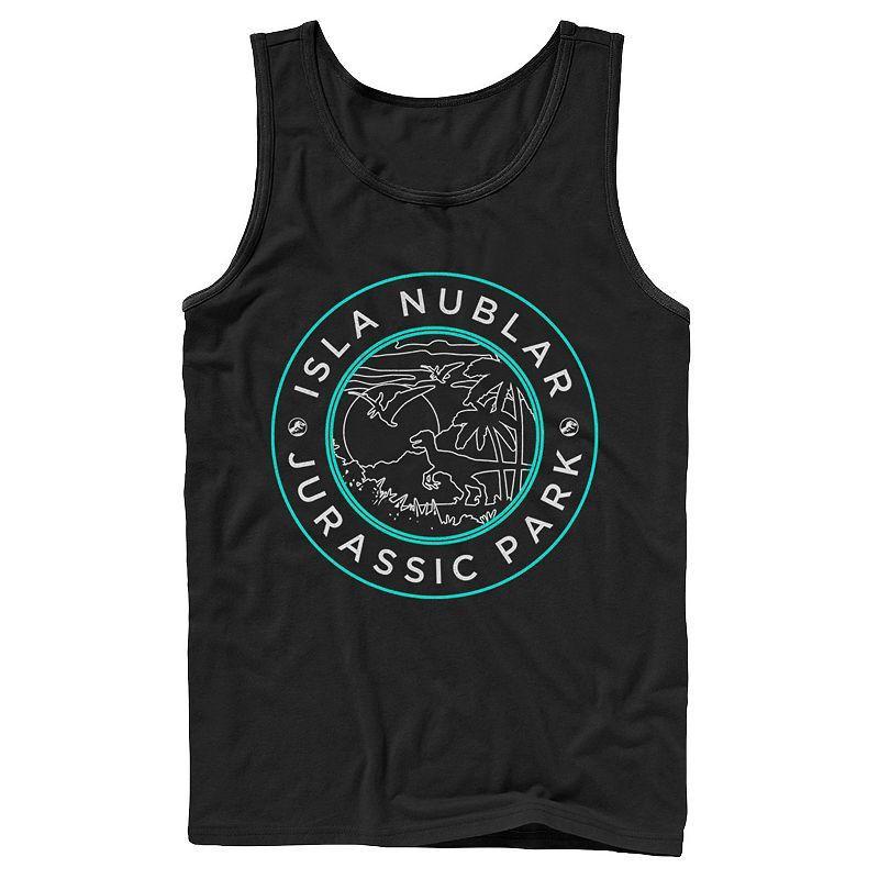 Men's Jurassic World Distressed Raptor Battle Tank Top, Size: XL, Grey Product Image