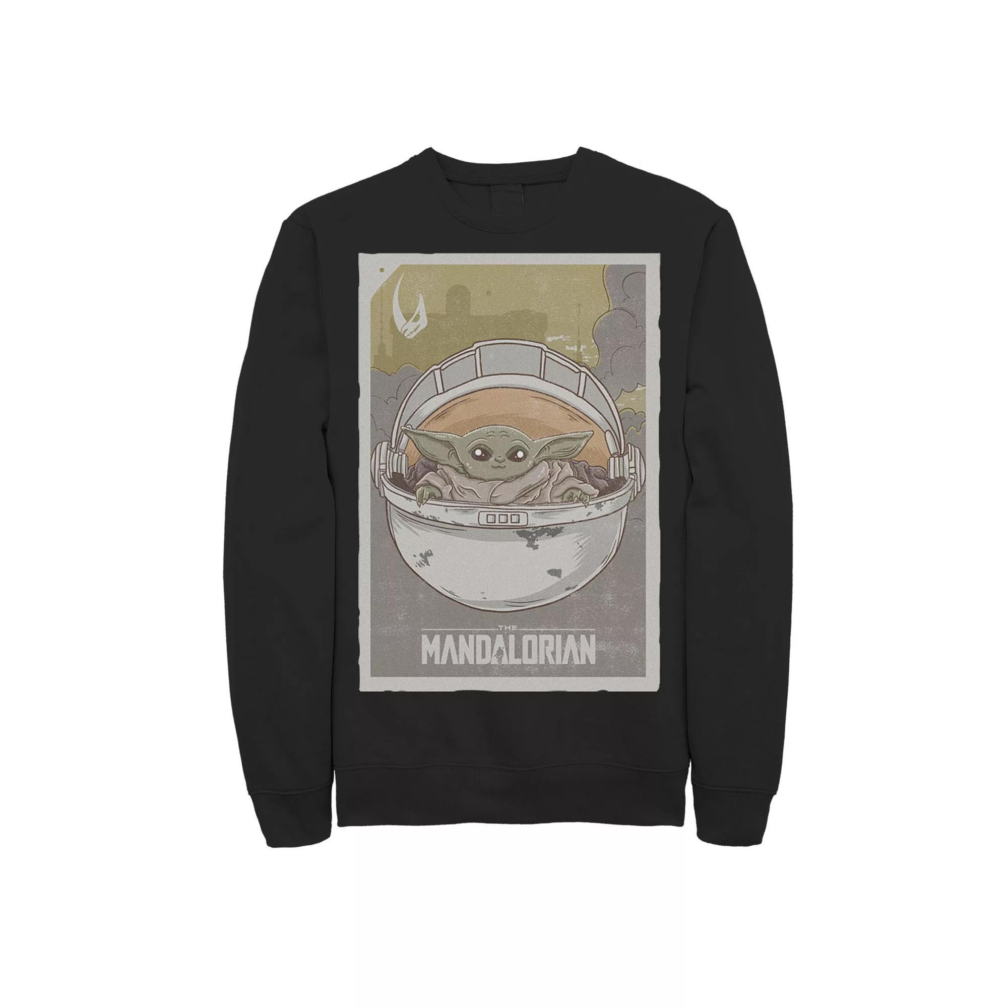 Mens Star Wars The Mandalorian The Child aka Baby Yoda Poster Sweatshirt Product Image