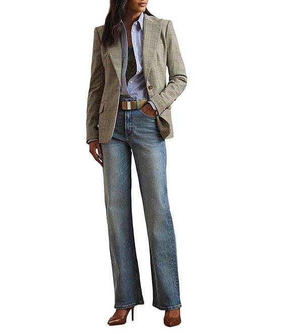 Lauren Ralph Lauren High Rise Wide-Leg Jeans Product Image
