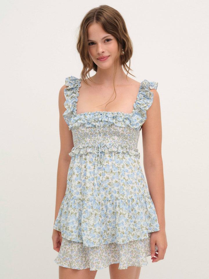 Riley Mini Dress — Blue Product Image