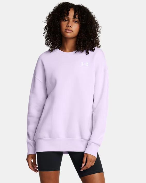 UA Icon Fleece Womens Oversized Crew Product Image