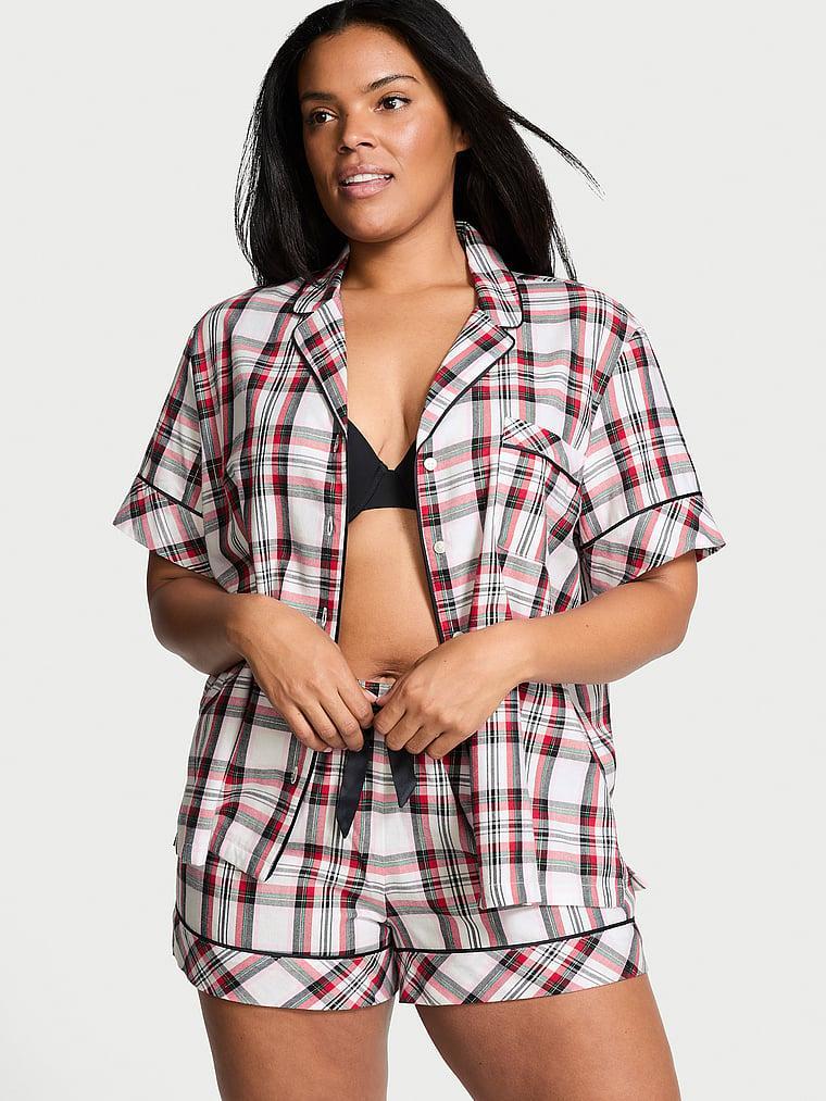 Flannel Popover Long Pajama Set Product Image