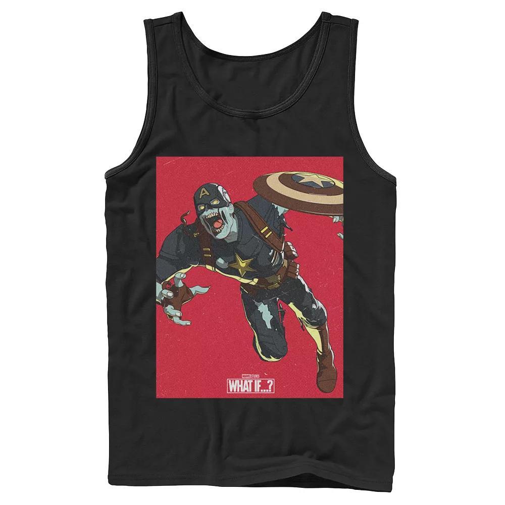 Men's Marvel What If Captain America Zombie Cover Tee, Boy's, Size: Large, Black Product Image