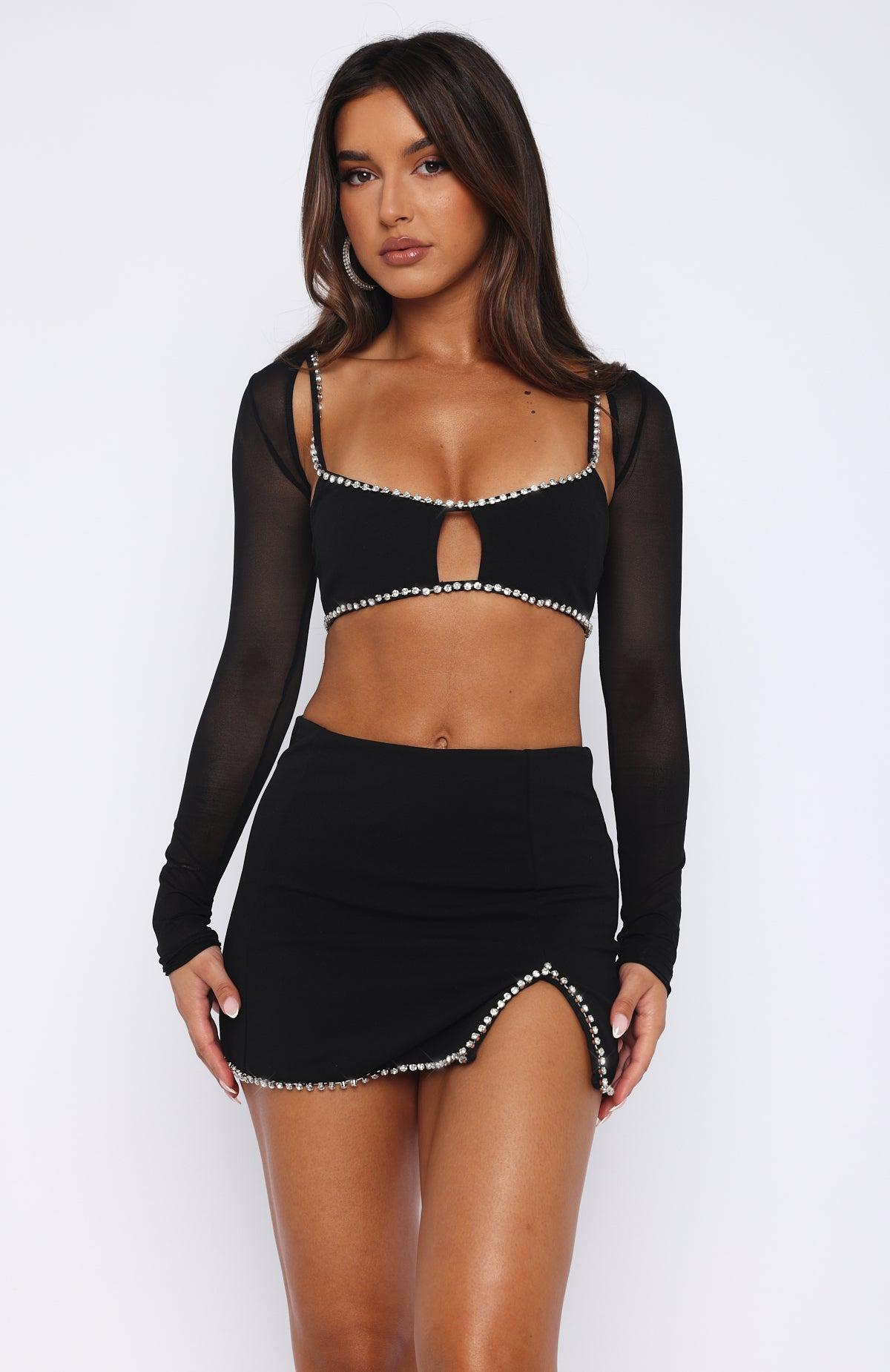 Waiting For Tonight Mini Skirt Black Product Image