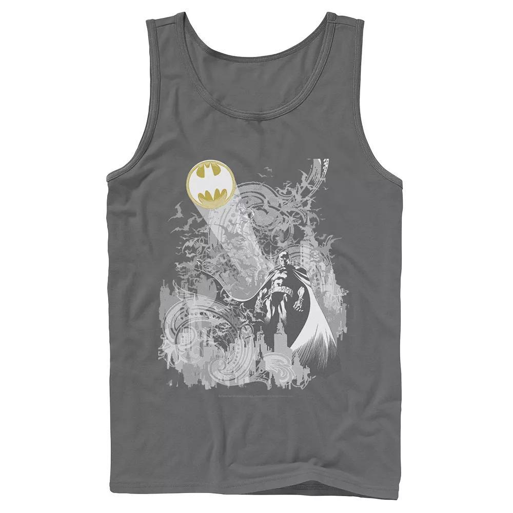 Mens DC Comics Batman Bat Signal Tank Top, Men's, Size: XL, Grey Product Image