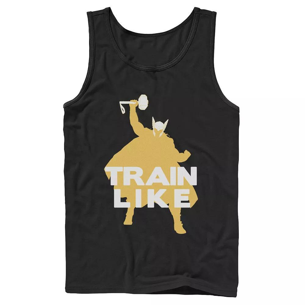 Men's Marvel Train Like Thor Silhouette Tank Top, Boy's, Size: Large, Black Product Image
