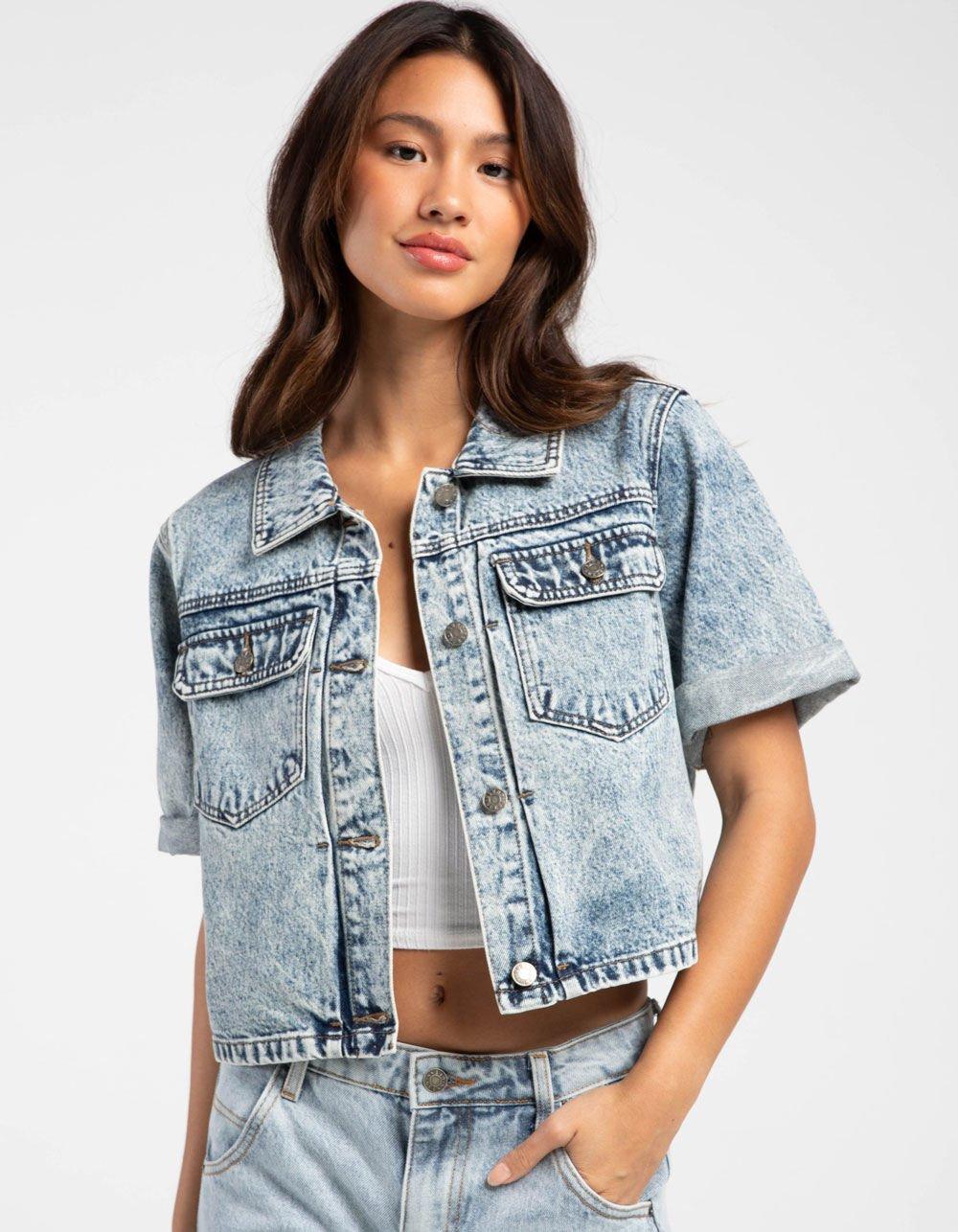 GUESS ORIGINALS Womens Denim Shirt - ACID WASH Product Image
