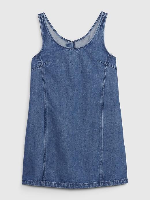A-Line Denim Mini Dress Product Image