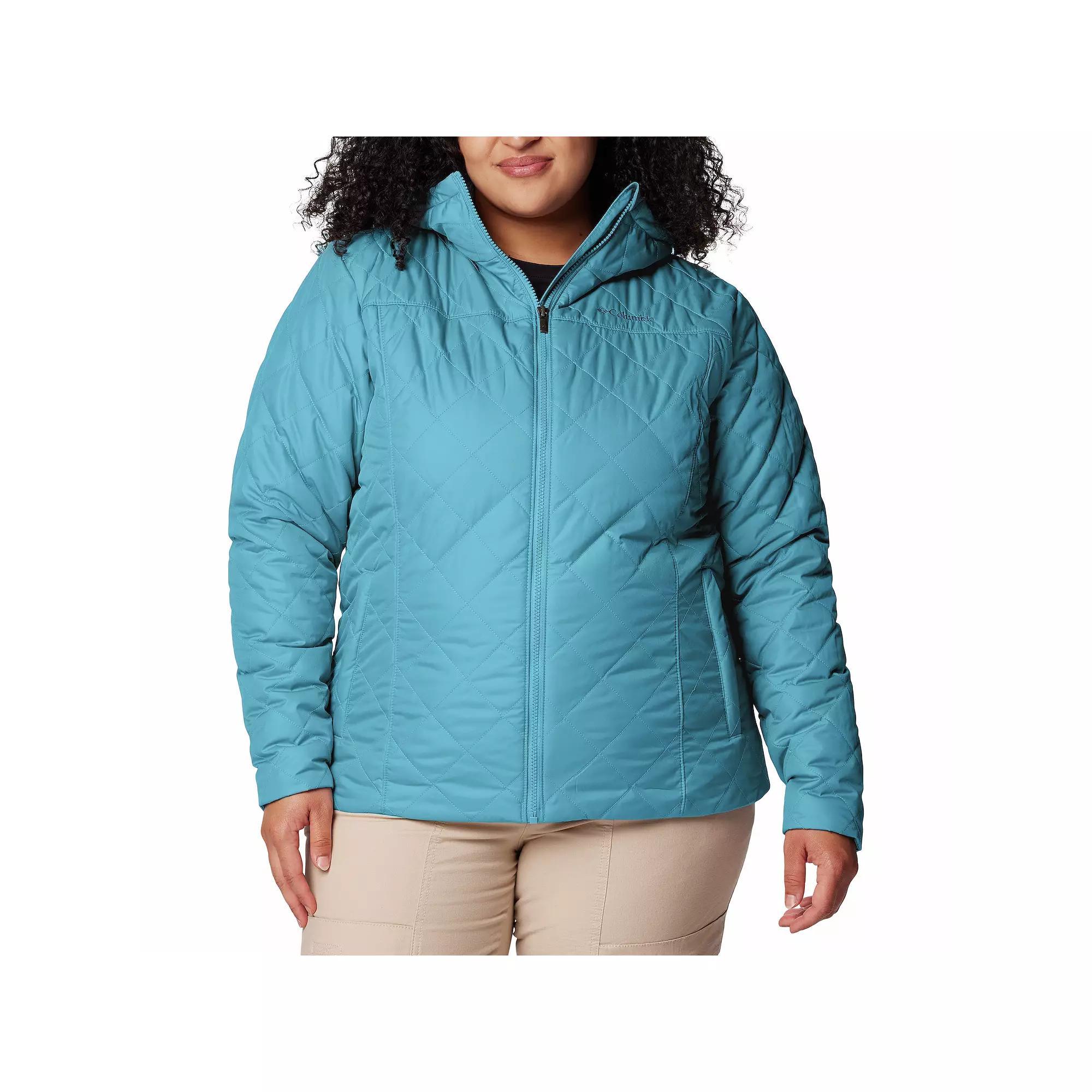 Plus Size Columbia Copper Crest II Hooded Jacket, Women's, Size: 1XL, Stone Green Product Image
