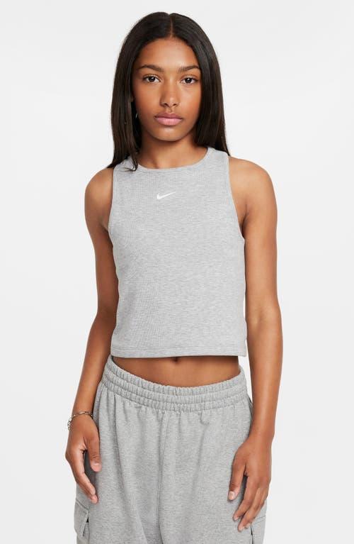 Nike Kids' Sportswear Rib Racerback Tank in Dark Grey Heather at Nordstrom, Size Xl Product Image
