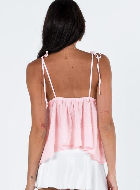 Hearts Flutter Top Pink Product Image