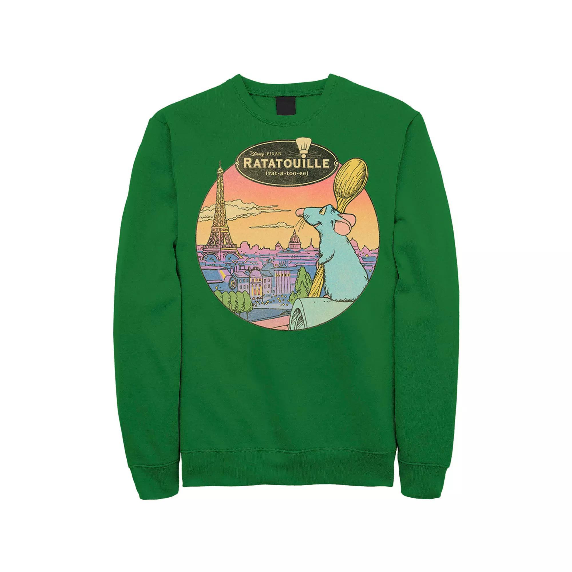 Disney / Pixar's Ratatouille Men's Over Look Paris Sweatshirt, Size: Large, Red Product Image
