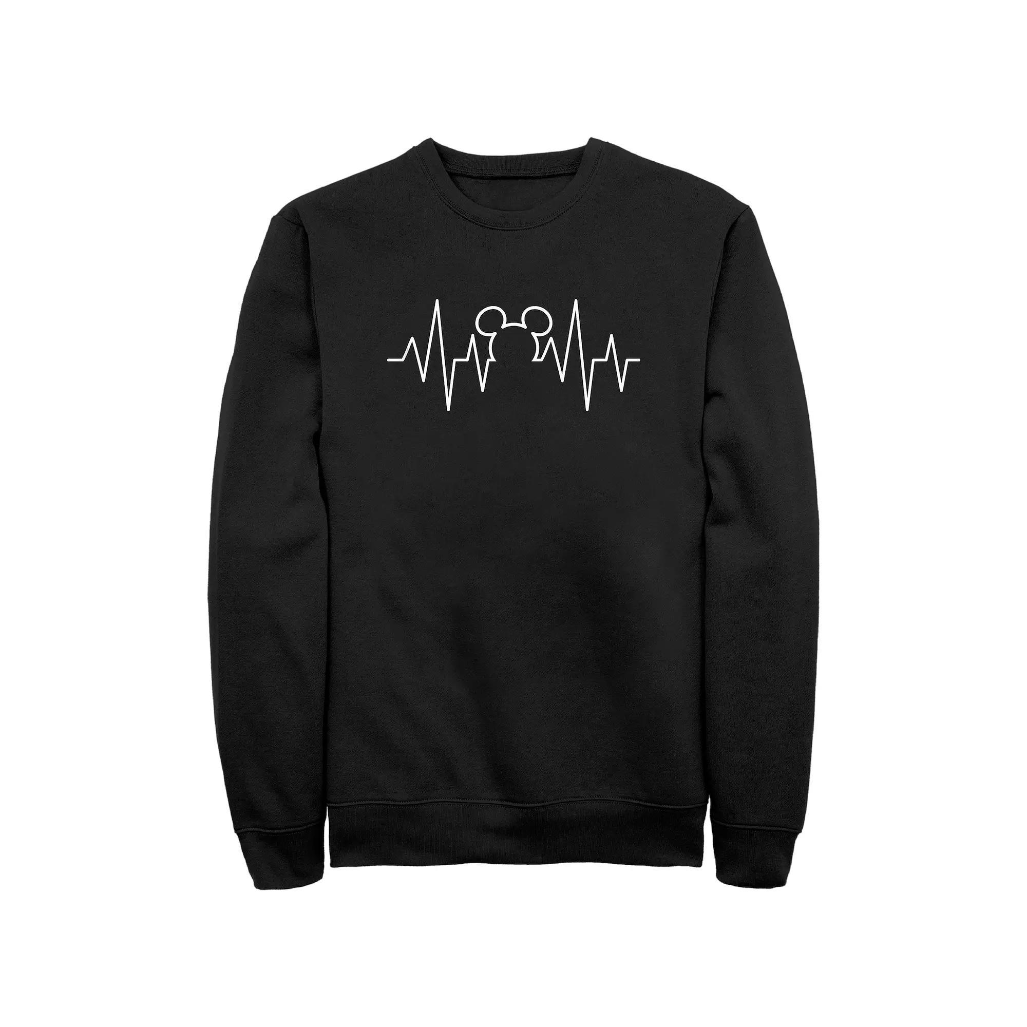 Men's Mickey Mouse Heartline Graphic Fleece, Size: XXL, Black Product Image