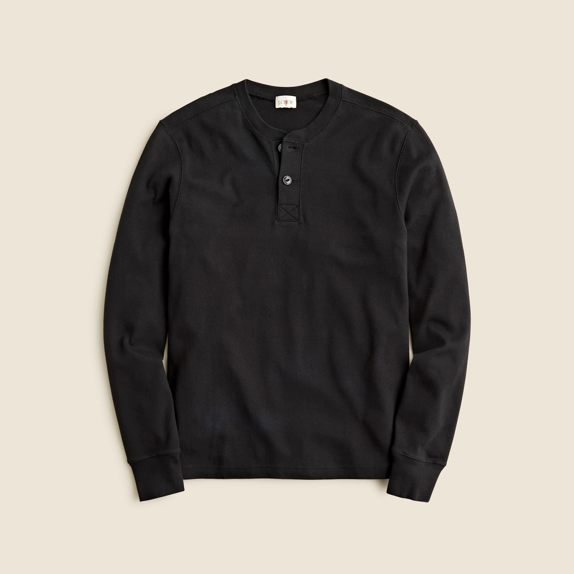 Heritage brushed rib-knit henley Product Image