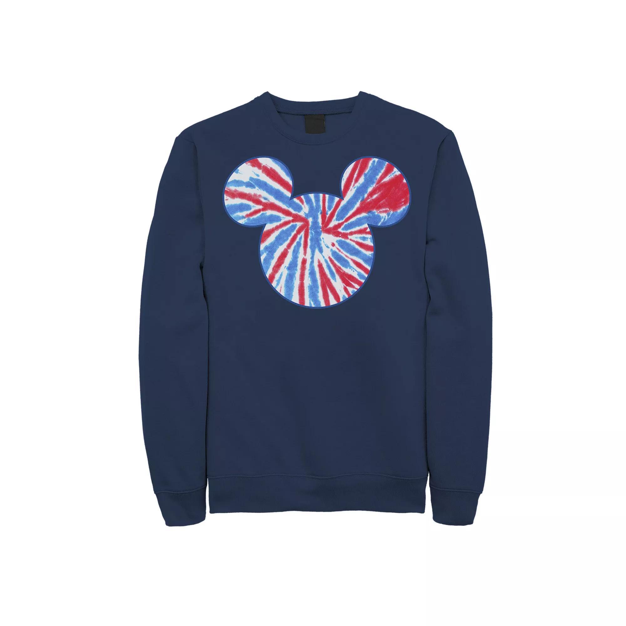 Disney's Big & Tall Mickey & Friends Mickey Mouse Americana Tie Dye Fill Fleece, Men's, Size: 3XB, Blue Product Image