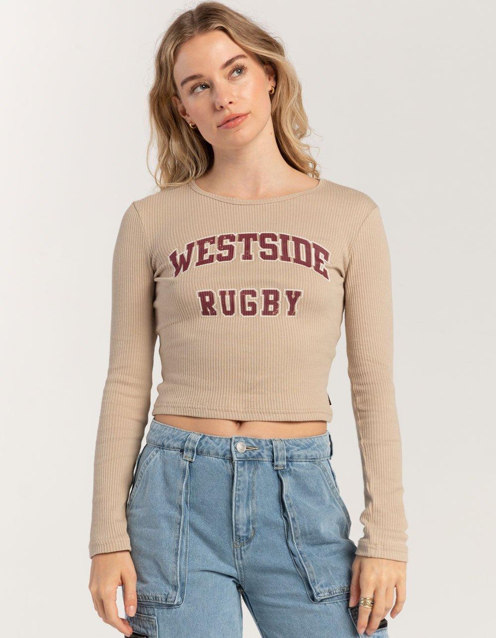 FIVESTAR GENERAL CO. Poorboy Womens Long Sleeve Baby Tee - KHAKI Product Image