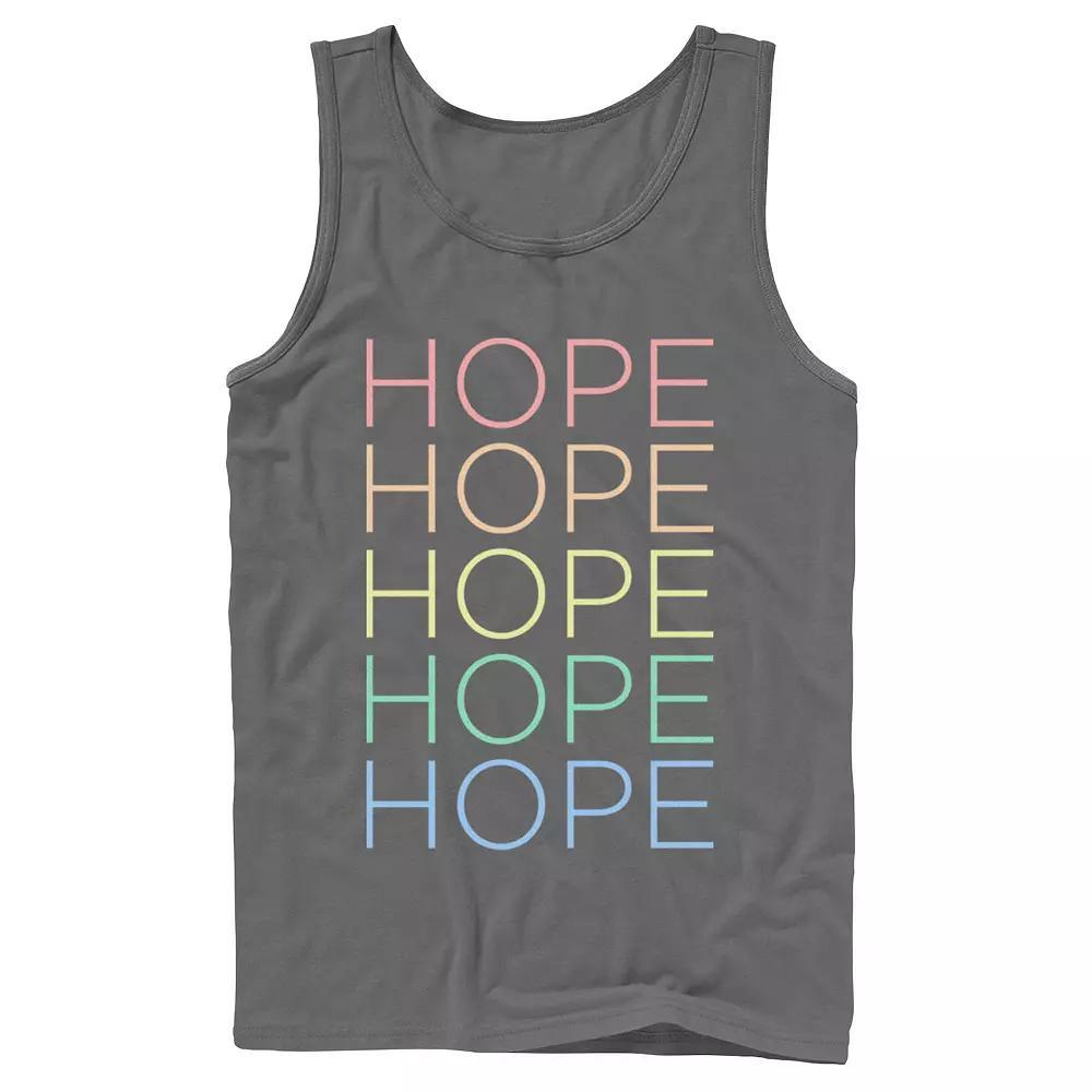 Men's Fifth Sun Hope Text Stack Tank Top, Size: Small, Grey Product Image