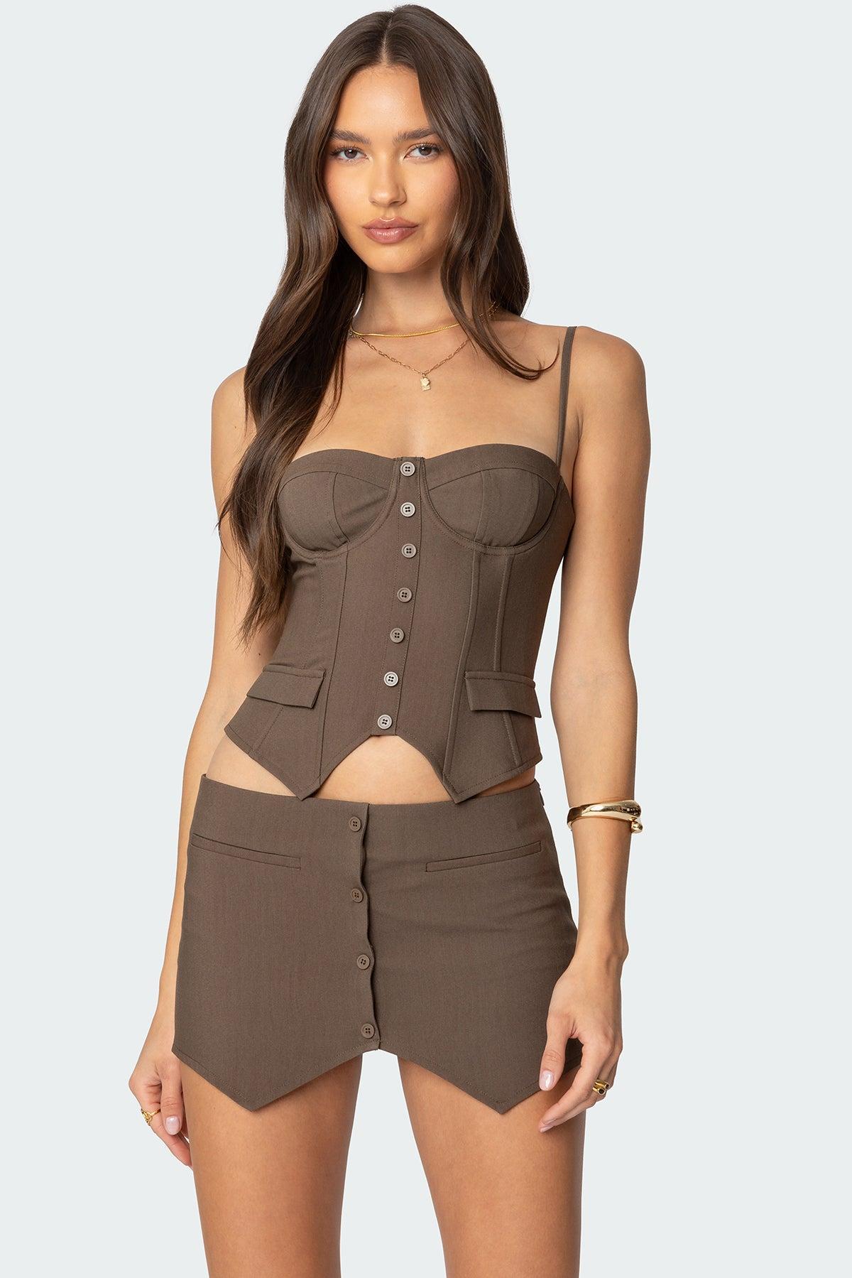 Ellis Buttoned Up Mini Skort Product Image